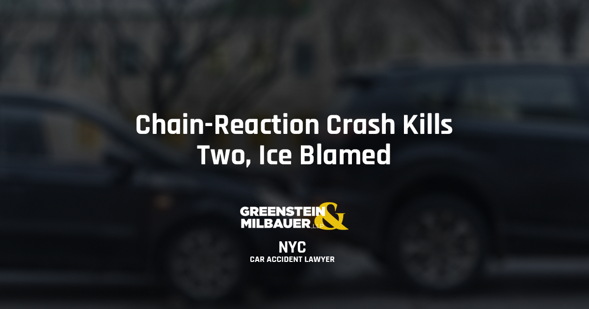 Chain-Reaction Crash Kills Two, Ice Blamed