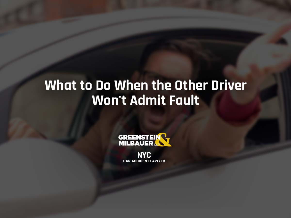 What to Do When the Other Driver Won't Admit Fault